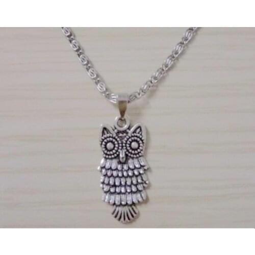 New Fashion Jewelry Vintage Lovely Owl Charms Pendant Necklace wholesale Fast shipping