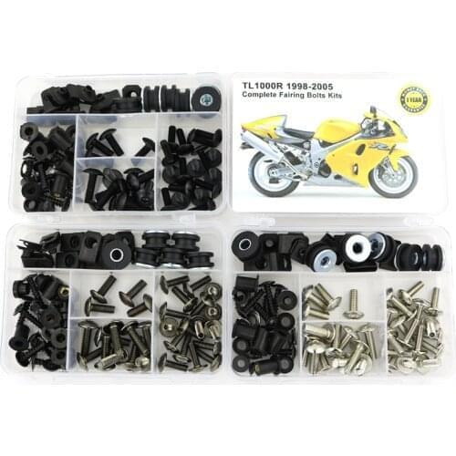 Fit For Suzuki TL1000R 1998-2005 Complete Full Fairing Bolts Kit Bodywork Screws Steel Fairing Clips Speed Nuts Covering Bolts