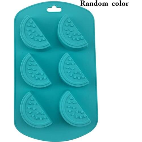 Fruit Shaped Silicone Mold Watermelon Lemon Strawberry Pineapple DIY 6 Cavities Candy Cake Mold for Fondant Chocolate Baking