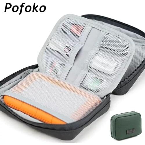 2020 Pofoko Digital Storage Bag Travel Organizer Case for Accessories Charger Power Bank Cable USB Headphones,Portable Bag, E150