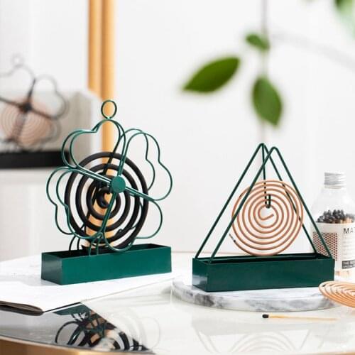 Retro Iron Art Spiral Mosquito Summer Day Iron Coil Holder Mosquito Coil Frame Insect Repellent Rack Home Decoractive Holder