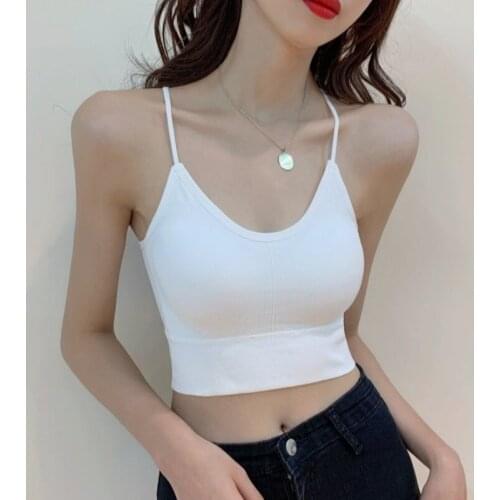 Sexy Halter Crop Top Women Summer Backless Strappy Cami Tops Tees Ladies Fashion Green Fitness Camisole Party Streetwear