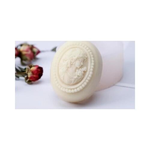 Silicone Mould 3d oval shape Elliptical woman avatar Soap Mold Nordic Articraft Silica Gel Aroma Stone Mold
