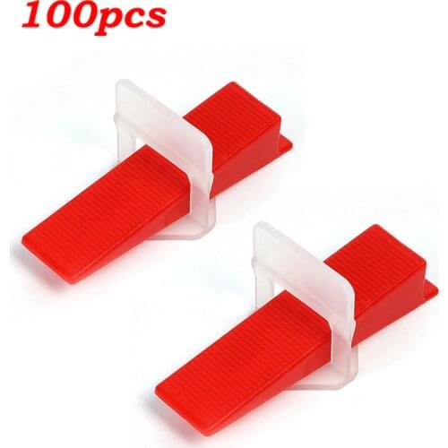 100pcs Wedges Plastic Ceramic Tile Leveling System Tiling Floor Wall Carrelage Spacers Locator Leveler Level Construction Tool