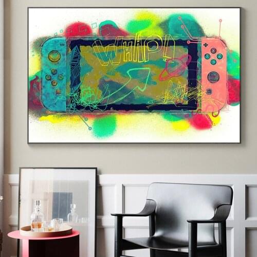 Modern Watercolour Gamepad Fashion Poster And Prints Game Boy Art Canvas Painting On Living Room Wall Decoration Picture Cuadros