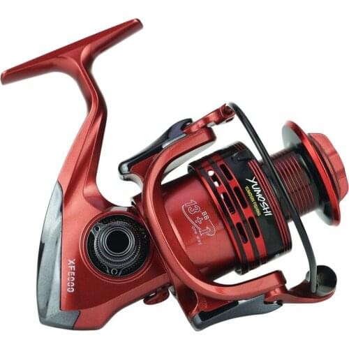 Spinning Fishing Reels Green/Red/Gold 5.5:1 14 Ball Bearings Saltwater Fishing Jigging Spinning Reel XF2000-XF5000