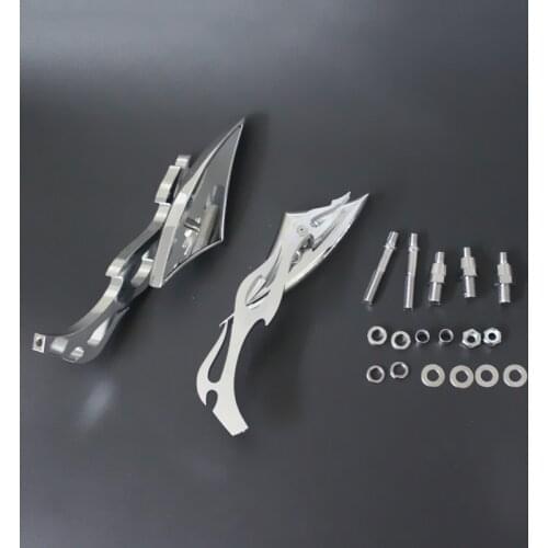 Universal M8 M10 Motorcycle Chrome Blade Rear view Mirrors Custom For Harley Honda Yamaha Suzuki Kawasaki