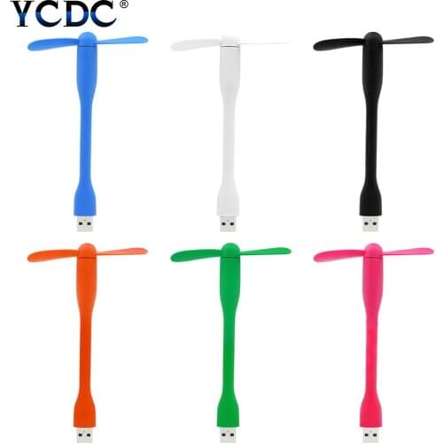 Hot Sale Mini USB Micro USB 2.0 Fan Flexible Summer Cooling Gadget For Tablet Power Bank Black, White, Blue, Orange, Green, Rosy