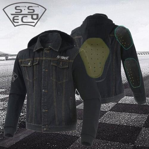 Windbreaker Moto Mans Racing Casual Denim Jacket Motocross Coat Motorcycle Jaqueta Motoqueiro With Protection Off-Road Jackets