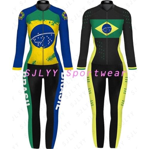 Women Triathlon Jumpsuit Long Trousers Sleeve Cycling Little Monkey Bike Jersey Sets Tight Bicycle Running Skinsuit MTB Clothing