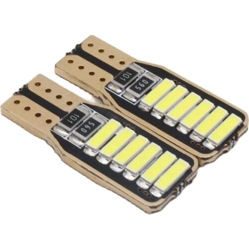 10pcs High quality T10 CANBUS 12SMD 194 W5W 501 7020 12SMD LED White Car Side Tail Light Replacement Bulb t10 w5w
