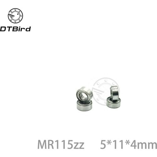 10pcs MR115ZZ Shielded miniature deep groove radial shaft ball bearings MR115 MR115Z helicopter model car bearing 5x11x4 mm