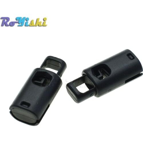 100pcs/pack Plastic Cord Lock Stopper Cylinder Barrel Toggle Clip For Garment Accessories