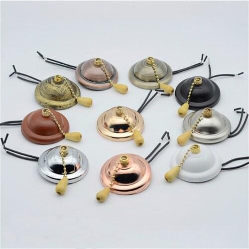 2PCS Ceiling Pendant Fan Wall Light Pull Chain Switch Socket Lamp Holder