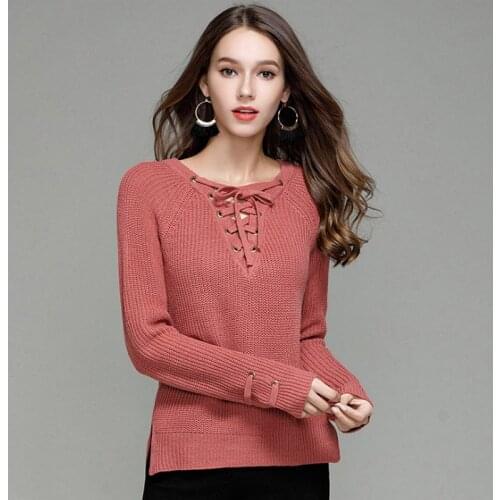 2019 New Fashion Women Sweater Slim Fit Upper Outer Garment Beach Solid Color Long Sleeve Pullover Female Sweaters Spring Summer