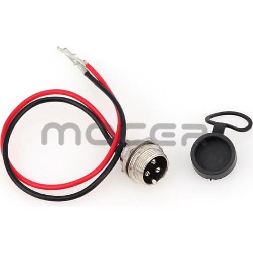 3 PIN Battery Charger Port Connector Socket with Waterproof Cap For Electric Scooter Connectors