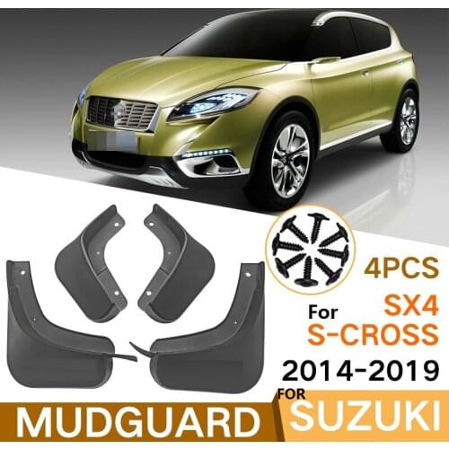 4 PCS Mudflap For SX4 & S-CROSS 2014-2019 Front Rear Car Fender Mud Flaps Guard Splash Flap Mudguards Accessories