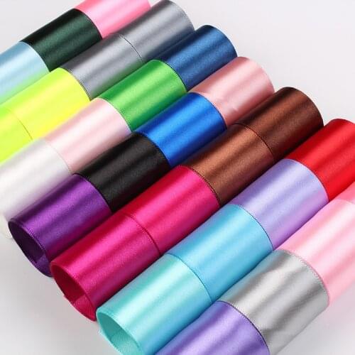 40mm ( 1-1/2" ) Ribbons 29 Colors Solid Color Satin Ribbons Wedding Decorative Gift Box Wrapping Belt DIY Crafts