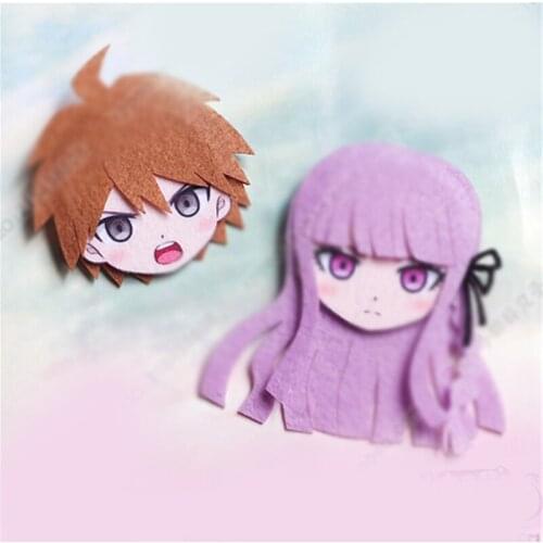 Anime Danganronpa: Trigger Happy Havoc Pin Badge Brooch Pins for Backpack Cosplay Prop Decor for Boy Girl Gift 2 pcs