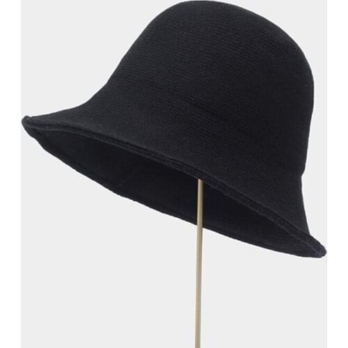 BINUORC Autumn and winter all-match woolen bowl hat retro woolen knitted hat