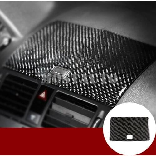 For Benz C Class W204 S204 Carbon Fiber Console GPS Navigation Cover Trim 2007-2010 1pcs Car Accessories Interior Car Decor