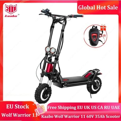 Original Kaabo Wolf Warrior II 11inch 72V 28AH LG Battery Top speed 80km/h Electric Scooter with Hydraulic shock absorption