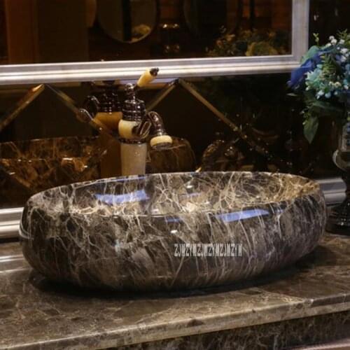 GW-6081 Vintage Style High-quality Ceramic Countertop Wash Basin Art Counter Basin Bathroom Sink Artistic Handmade Wash Basin