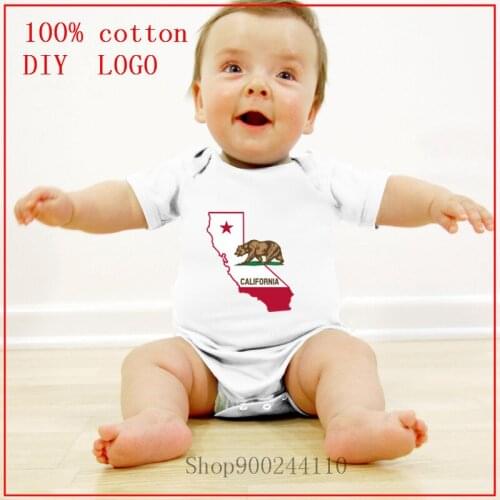 California Bear Bodysuit Baby Newborn Babies Boy Girl Body Infant girl and boy Short Sleeve Bodysuits Summer Unisex Baby Clothes