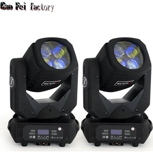 Lyre Beam Moving Head 100W DMX Light Super Beam 4X25W Mobile Disco Lights 4Colors LED Bee Eyes Effect For Stage Party DJ Concert