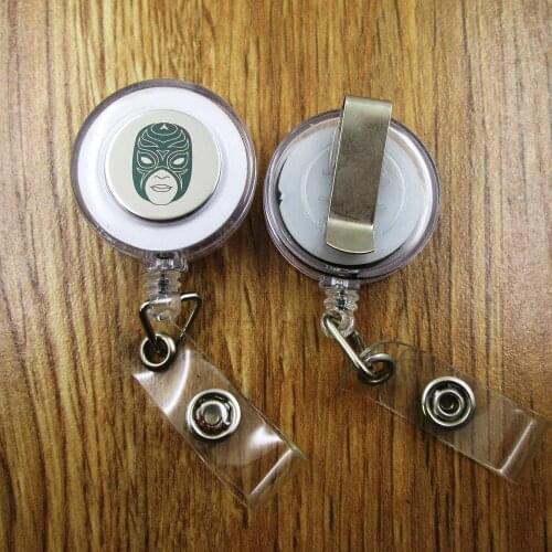 Wrestling Mask ID Badge Reel gift for him/her friend family retractable recoil id badge holder work fun