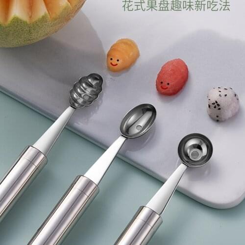 Multifunctional fruit tool ball digger stainless steel corrugated carving knife kitchen accessories kitchen gadgets