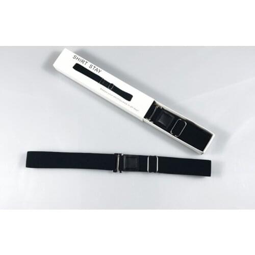 Mens Shirt Stays Military Adjustable Elastic Straps in Black Maximum strech 150cm/58.5in Wrinkle-Proof Shirt Holder