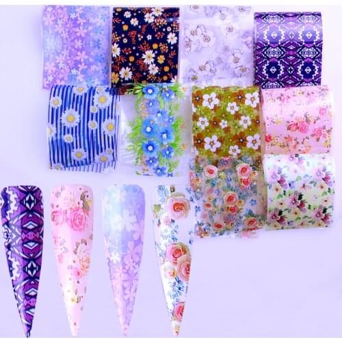 More Than 180 Design Beautiful Nail Art Product Nail Glue Transfer Foil Flower Lace Leopard Gradient Starry Sky Nail Sticker
