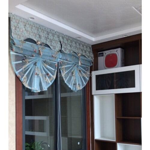 2019 New coming Ins European curtain fan-shaped window blinds and shades roman blinds curtain blinds curtains for the kitchen