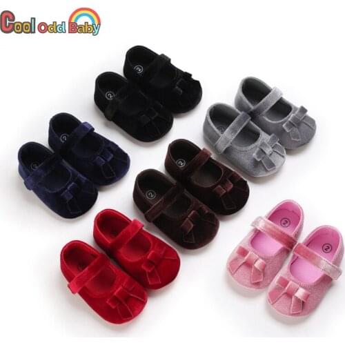 Cute Princess Newborn Infant Baby Girls First Walkers Shoes Bow Velvet Cozy Soft Sole Toddler New Born Outdoor Home Footwear