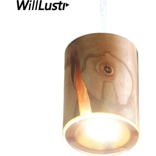 Creative Peachwood Pendant Lamp Cracked Timber Light Hotel Bar Cafe Shop Living Room Bedside Loft Original Hanging Lighting