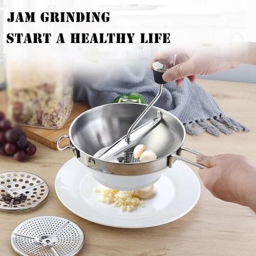Stainless Steel Food Grinder Potato Masher Fruits Puree Pressing Tool Pumpkin Grinder Food Mashing Kitchen Accessories lovely