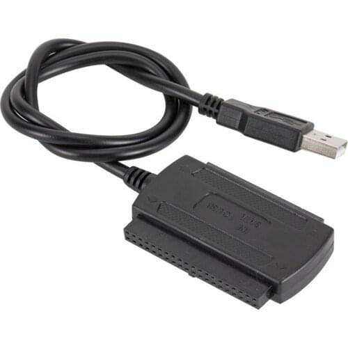 SATA PATA IDE Drive to USB 2.0 Adapter Converter Cable for Hard Drive Disk HDD 2.5" 3.5" with External AC Power Adapter