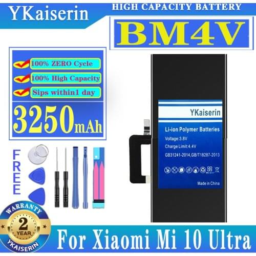 YKaiserin BM4V 3250mAh Replacement Battery For Xiaomi Mi 10 Ultra High Capacity + Track Code
