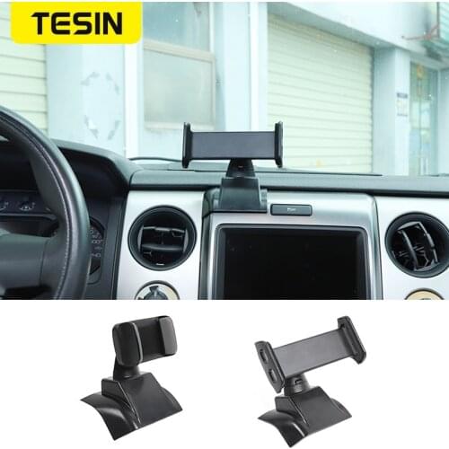 TESIN Car GPS Mobile Phone Ipad Holder Bracket Cellphone Stand Stickers for Ford F150 2013-2014 Interior Accessories Car Styling