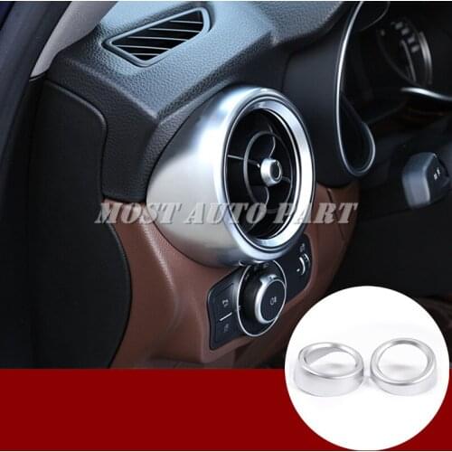 Inner Dashboard Side Air Vent Outlet Cover For Alfa Romeo Stelvio 2017-2020 2pcs Car accesories interior Car decoration