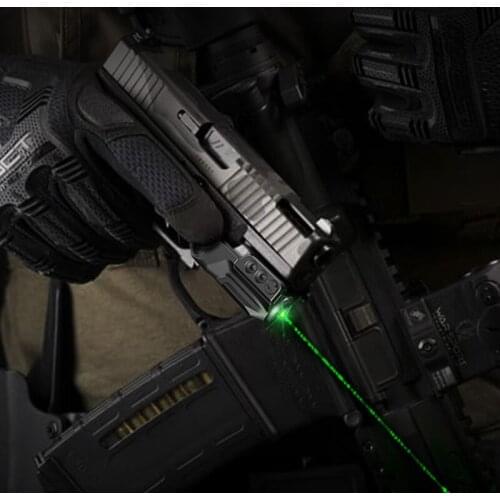 Military Rechargeable Pistol Green Laser Sight for Glock Colt 1911 Ruger SR9C CZ 75 SP-01 Airgun Handgun Fit 20mm Rai Mount