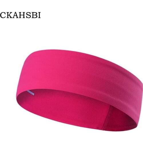 CKAHSBI High Quality Cycling Headwear Solid Color Bicycle GYM Sweat Hoop Bandana Bezel Non-Slip Soft Bike Sport Wide Headbands