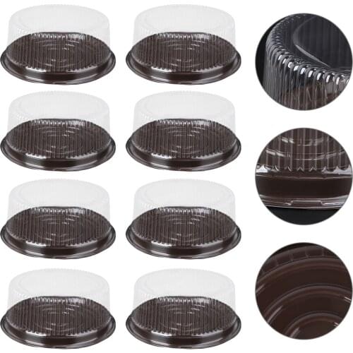 10Pcs 8 Inch Transparent Plastic Cake Pastries Box Cupcake Muffin Dome Holders Cases Boxes Cups