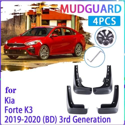 4 PCS Car Mud Flaps for Kia Forte K3 BD 2019 2020 Mudguard Splash Guards Fender Mudflaps Auto Accessories
