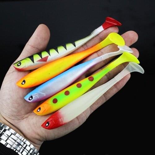 A5KC 5PCS Soft Fishing Lures for Bass, Soft Paddle Tail Fishing Swimbaits Lures, Fishing Baits Kit for freshwater Saltwater