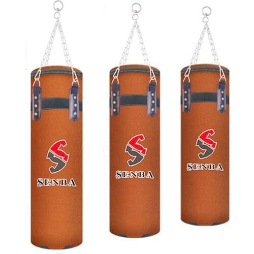80/90/100/120 cm PU Sandbag High Quality Punching Bag Kicking Train Sand Pear Bag Leather Suede Boxing Bag Indoor Sport Earthbag