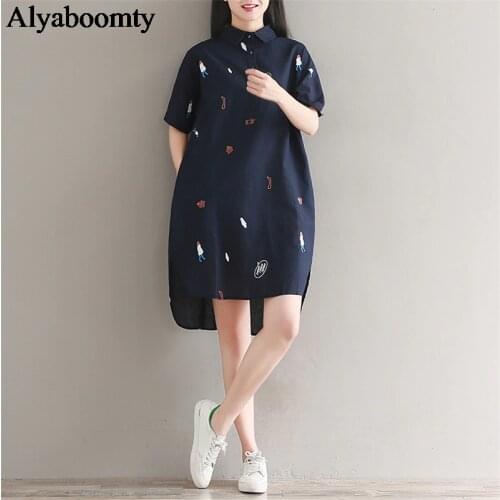 Летние платья-рубашки Alyaboomty China At AliExpress