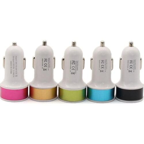 Car Charger Dual USB Charger Fast Charge 2.1A+1A Vehicle Charging Circular For Phone Samsung Xiaomi mi 9 Huawei