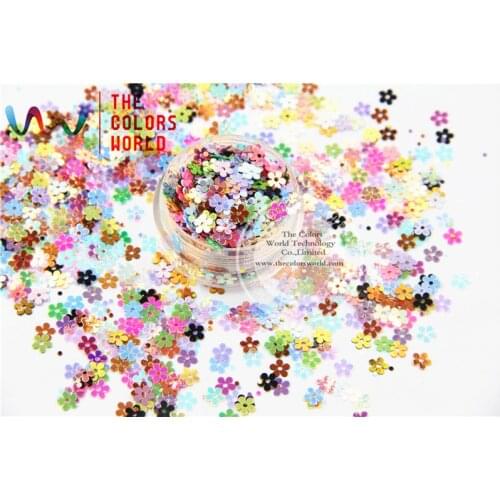 SMHS-M1 Mix Amazing Glitter Sequins Flower shape sequins for nail Art or DIY decoration